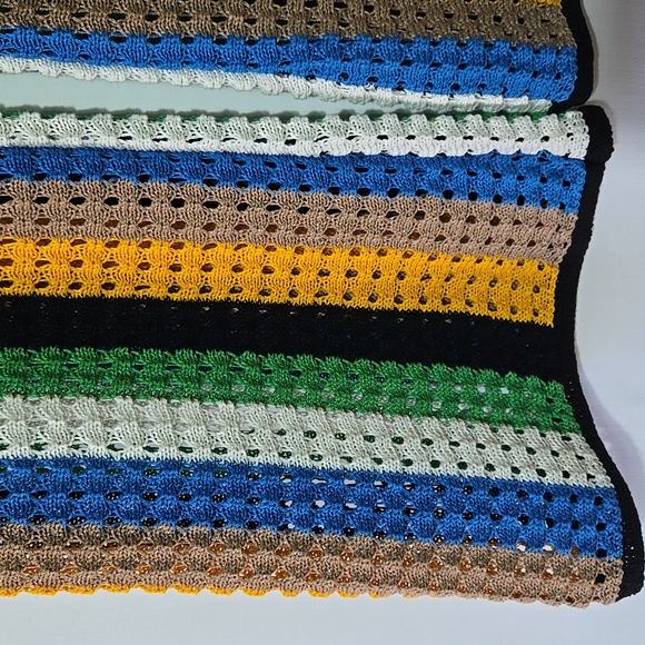 Simon Miller Mango Striped Openwork Knit Trouser Coastal Beach Vacation Boho - Picture 8 of 16